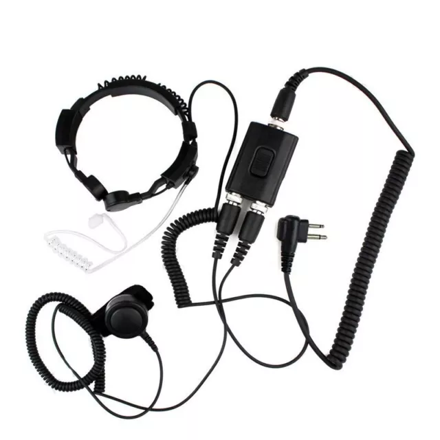 FBI Tactical Throat Mic Headset For Motorola GP88 GP300 P040 PRO1150 EP450 Radio