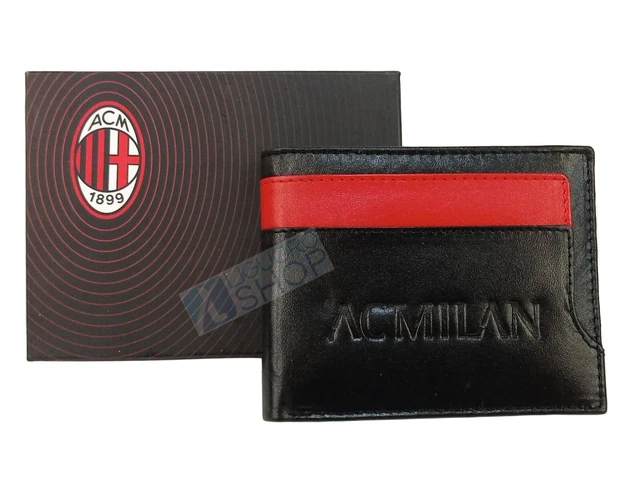 Portafoglio Ufficiale AC Milan - Chiusura A Strappo In Nylon Rosso