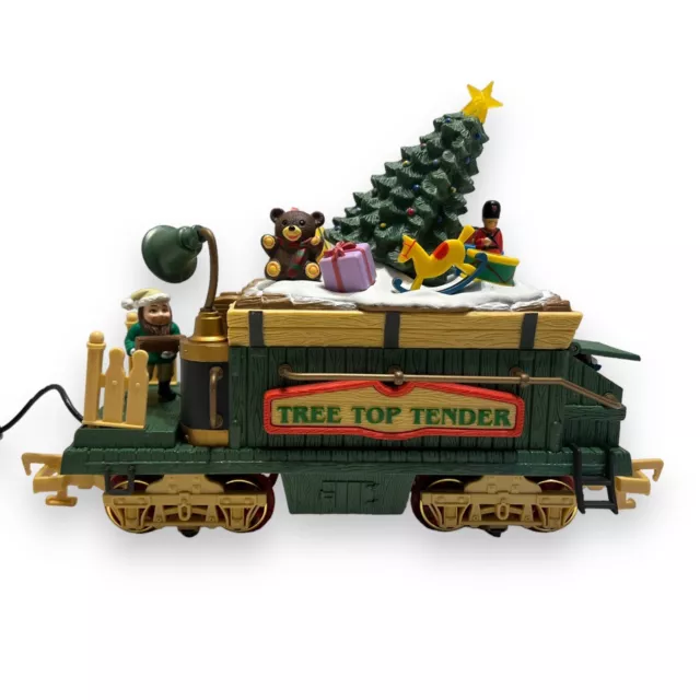 New Bright Holiday Express Tree Top Tender Animated Train Car Power G Scale