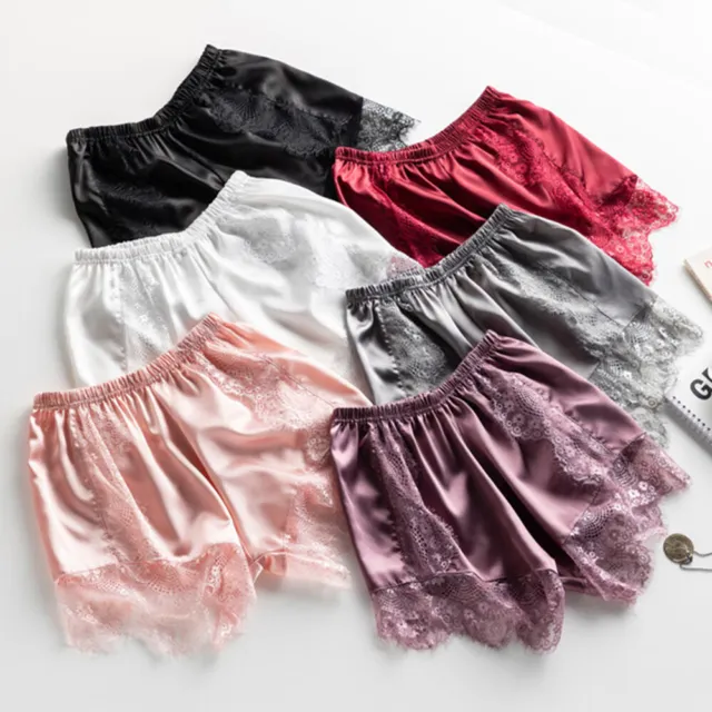 Women Silk Satin Lace Panties Ladies Lingerie Underwear Knickers Briefs  L-2XL