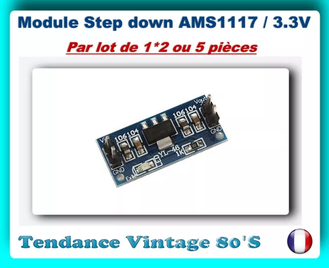 *** Lot De 1*2 Ou 5 Modules Step Down Ams1117 3.3V / Arduino ***