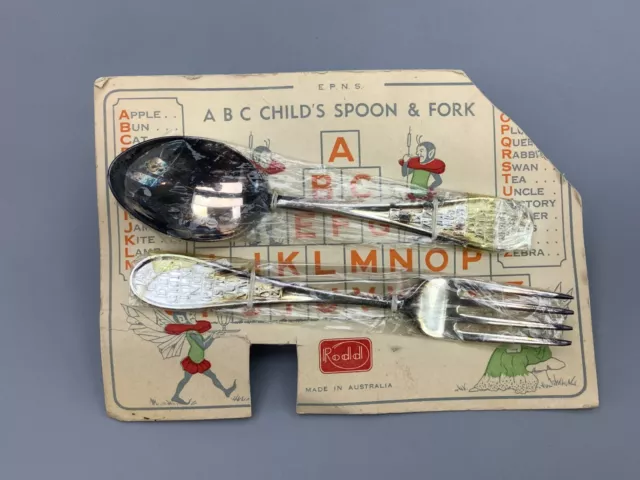 Vintage Rodd EPNS Childs ABC Fork and Spoon