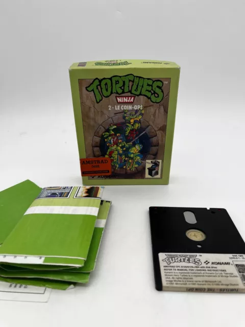Teenage Mutant Hero Turtles 2 (1991) Amstrad Cpc 6128 ★ Disquette + Poster ✅