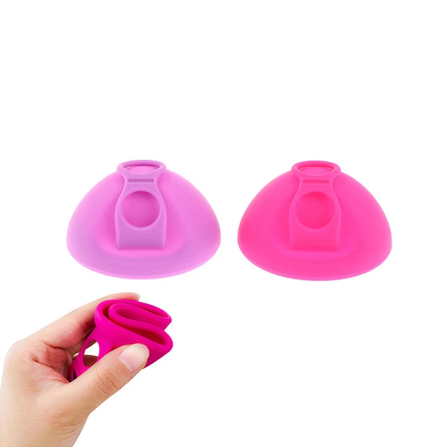 1 pieza Disco menstrual reutilizable extra delgado diseño de silicona con tirón TDS
