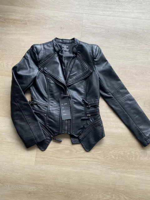 Damen Kunstleder Jacke Größe M/NEU