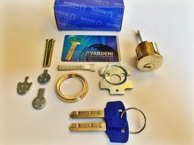 Yardeni High Security Rim/Mortise Cylinder 1-1/8" Mul-T-Lock Style Restricted 