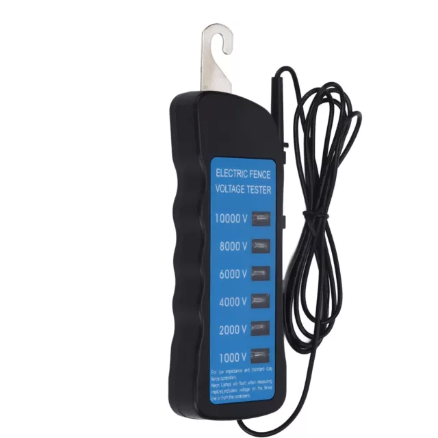 Electric Farm Fence Tester Voltage Meter 10000V Waterproof With 6pcs Light ND