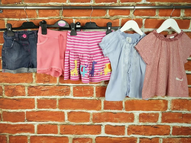 Baby Girl Bundle Età 12-18 Mesi Next Jojo Maman Bebe H&M Shorts Gonna Top 86Cm