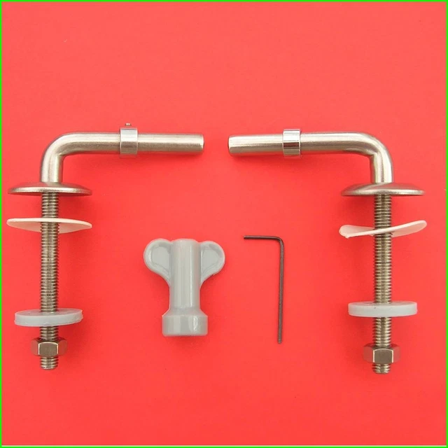 L SHAPE / SHAPED TOILET SEAT HINGES, Fixings to fit Plastic and Novelty
