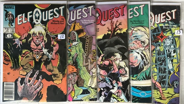 Marvel Comics Elf Quest Comic Book Lot Of 5