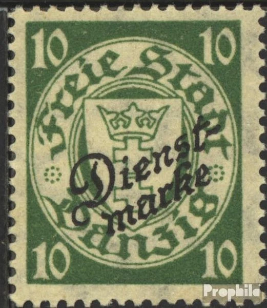Gdansk d42a neuf 1924 timbre de sérvice