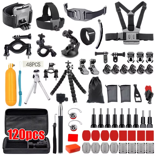 Gopro Accessories Action Camera Accessory Kit Bundle Chest Strap Head Mount Hero