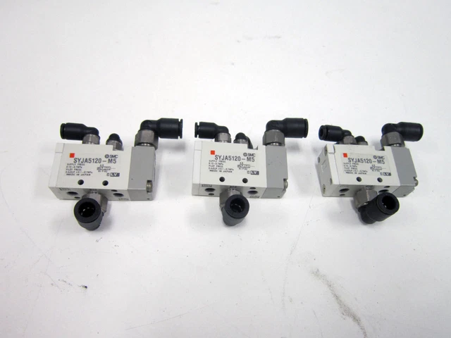 3X Smc Syja5120-M5 Pneumatic Valve Air Pilot Operated Solenoid