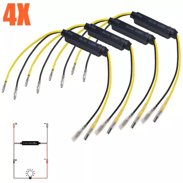 4x Widerstände Kabel LED Mini Blinker Motorrad 21W Widerstand Wiederstand