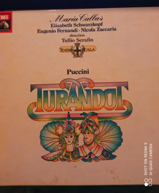 TURANDOT Puccini -Maria CALLAS :COFFRET 3 VINYLES LP +Livret /Exc.Etat