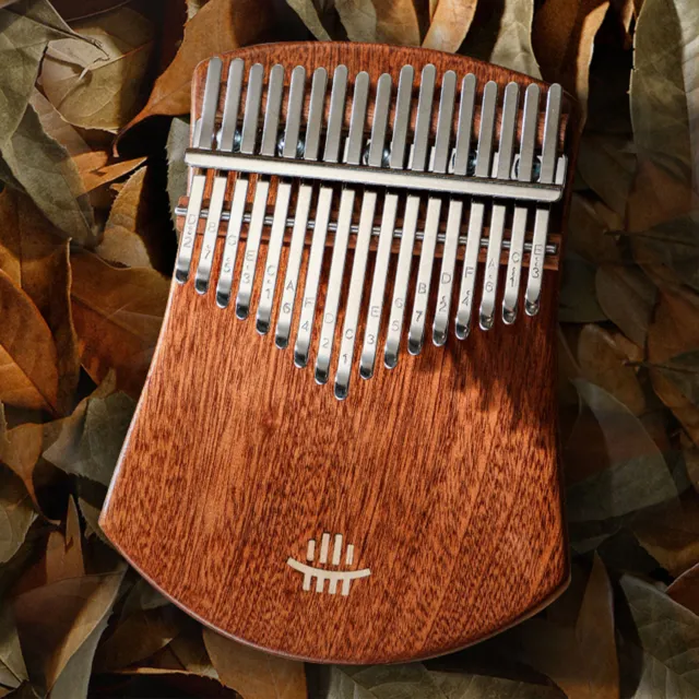 17 Keys Kalimba Thumb Piano Solid Wood Flat-board w/ Tuner Hammer Bag