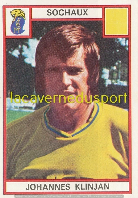Autocollant Panini Gérard Soler FC Sochaux - Saison 1976-1977 - Vintage
