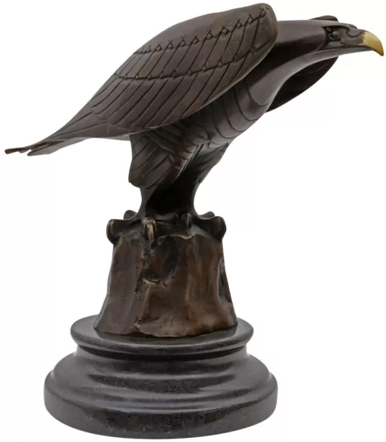 Escultura de bronce águila estilo antiguo figura estatua 21cm