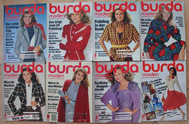 burda moden mit Schnittmuster - 1979, 1980, 1982, 1983, 1984, 1985, 1986, 1987 2