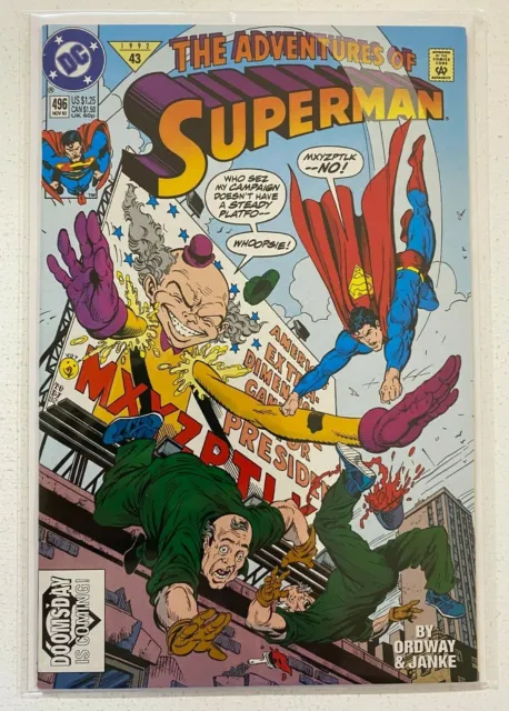 Adventures of Superman #496 Direct DC 8.0 VF Doomsday Glimpse (1992)
