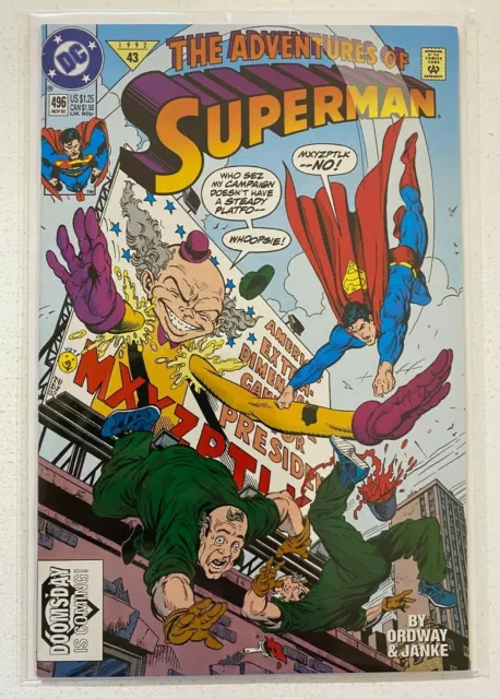 Adventures of Superman #496 Direct DC 8.0 VF Doomsday Glimpse (1992)
