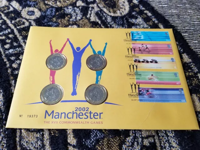 United Kingdom 2 Pounds 2002 Manchester Commonwealth Games Coins & FDC Set - Q51