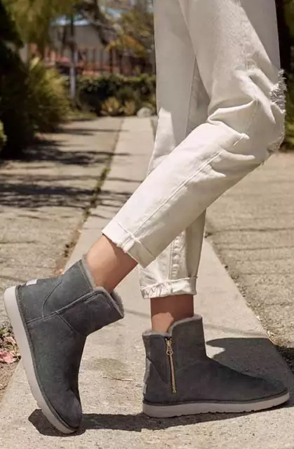 225 NEW UGG Uggs Australia ABREE Mini Boots Suede Grey Green