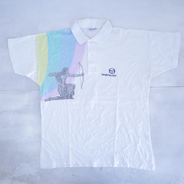 SERGIO TACCHINI TENNIS Archer Vintage Shirt Polo Maglia Jersey EUR