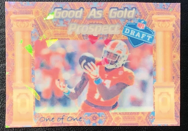 Jalin Hyatt Good As Gold Chrome Custom Cracked Ice 1/1 Artist Auto Card
