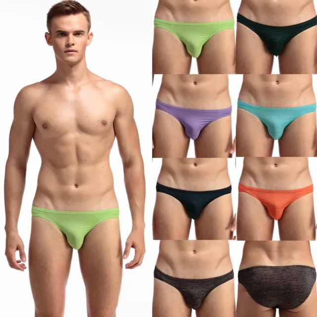 Men's Sexy Underwear Briefs Pouch Smooth Lingerie Comfortable Slips Panties