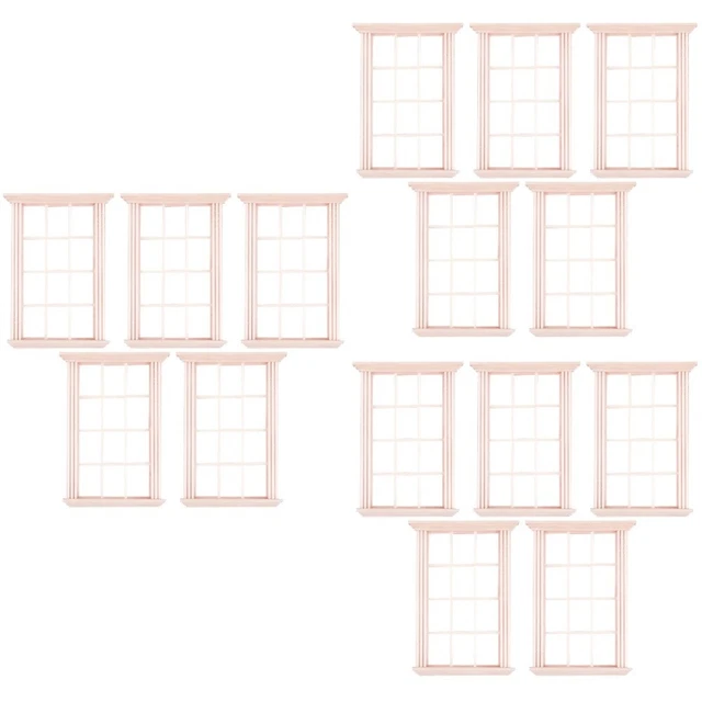 15 pezzi Mini House Window Toys Toys Mini House Decorations Mini Mobili Windows