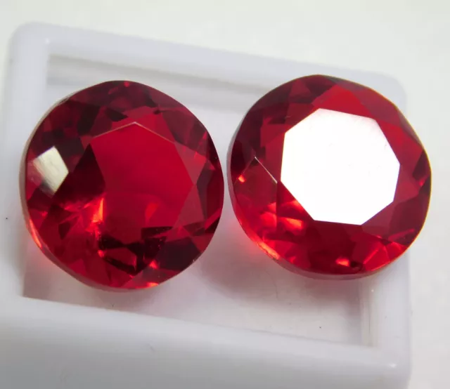 17.25 Ct Natural Mozambique Red Ruby Round Cut Loose Gemstone Certified Lot