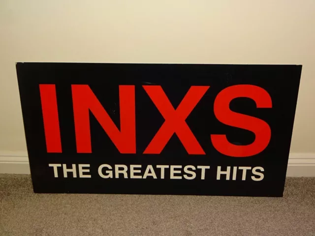 INXS  Record Store Window Display for The Greatest Hits, Thick Card 37 X 20"