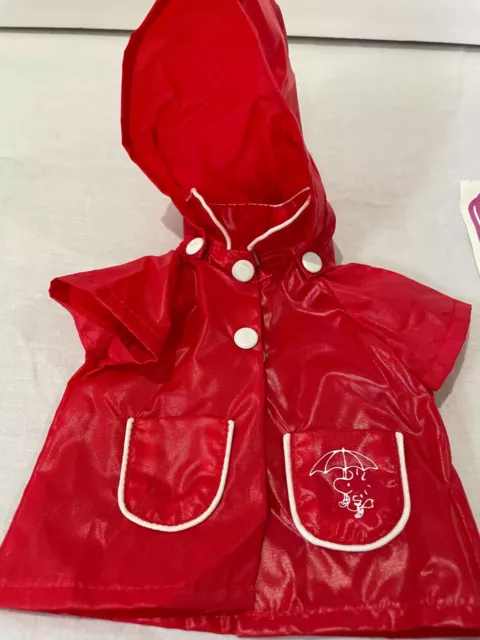 Vintage 1970s Peanuts Belle Red Raincoat with Removable Hood - Mint 2