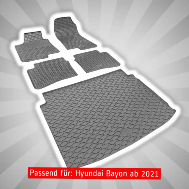 Fußmatten und Kofferraumwanne passend für Hyundai Bayon ab 2021