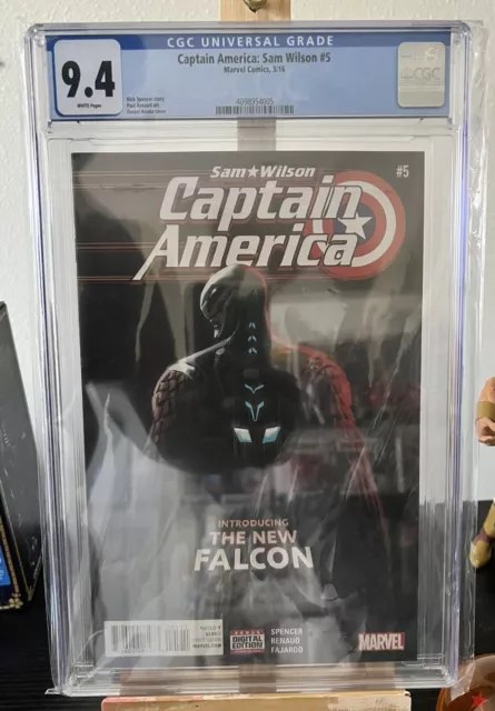 Marvel's CAPTAIN AMERICA: SAM WILSON #5 CGC-Graded 9.4 [2016] Intro New FALCON!
