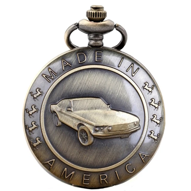 Montre De Bord Voiture Style Gousset - Mécanique 8 Jours, Diamètre 6.5cm, En Bronze, Occasion En Très Bon état