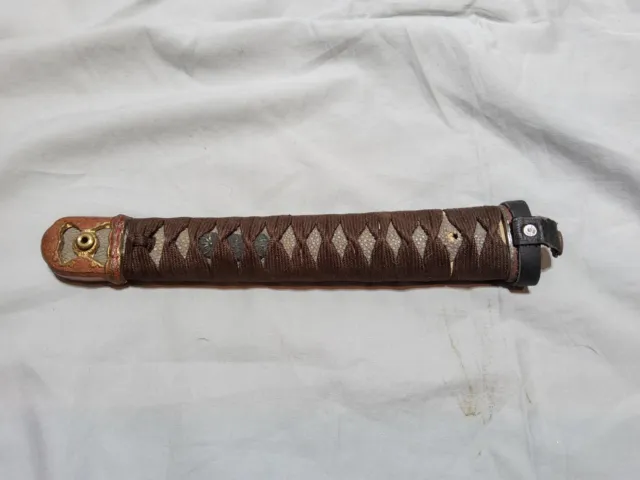 WWII Japanese Sword Handle with Leather Seppa