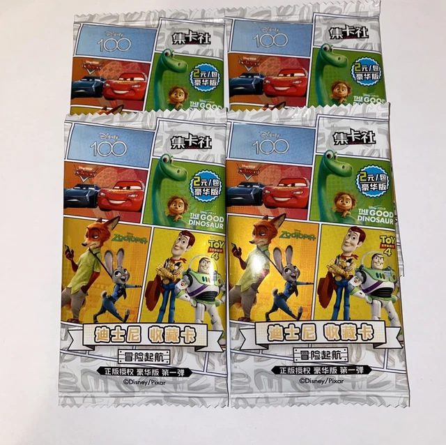 2023 CARD FUN Disney 100 Pixar sealed booster pack from white box x4