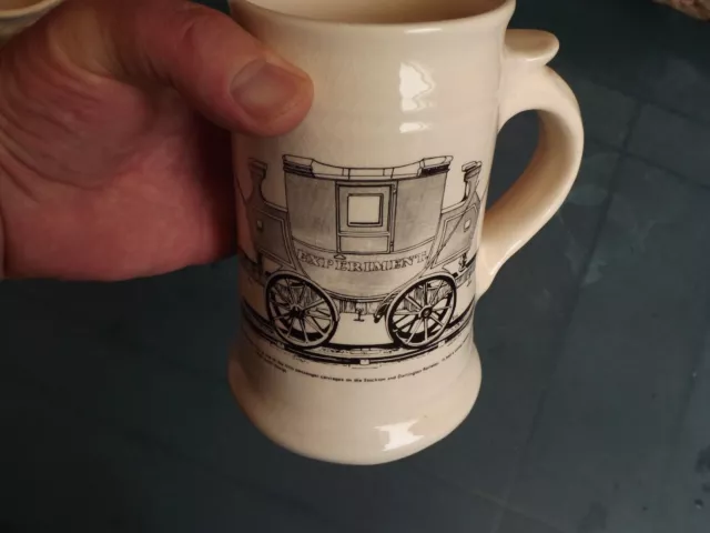 George Stephenson Experiment Steam Loco Mug Tankard Stockton 150 Commemorative 3