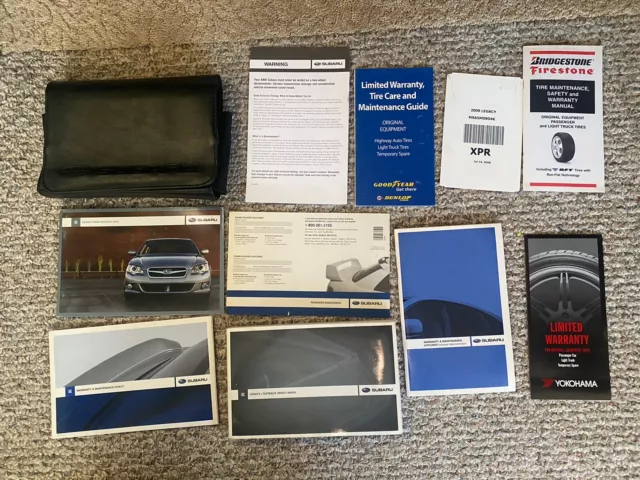 2009 Subaru Legacy Outback Owners Manual Handbook with Case OEM