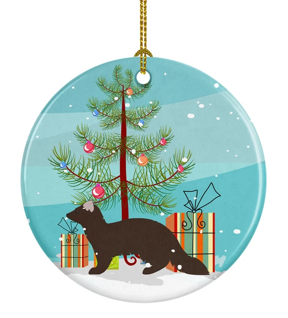 Sable Marten Christmas Ceramic Ornament BB9236CO1