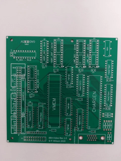 LEITERPLATTE 8-BIT VGA Videocard for Z80 System. PCB Z80 VGA VIDEOCARD ...