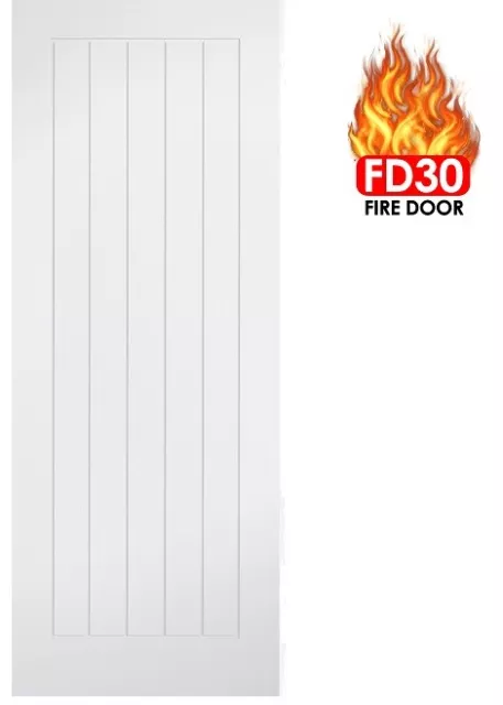 ✅ Branded Cottage style Solid Core White primed Doors Internal Fire Door 🔥FD30