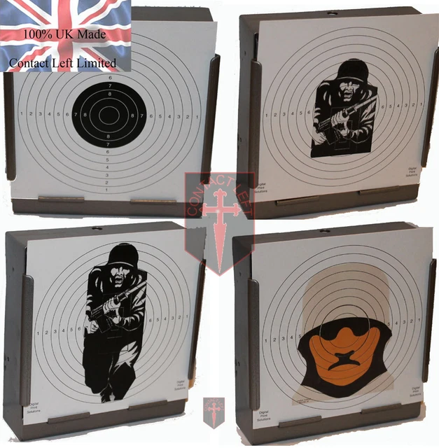 100-Pack Air Rifle Training Targets – Suicide Bomber Silhouette, 14cm X 14cm, 170gsm Card (UK Made) 6 thumbnail image