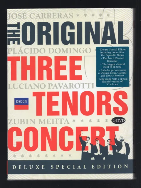 RARE 2 DVD ★ Three Tenors Concert - Pavarotti, Domingo, Mehta ★ Comme Neuf