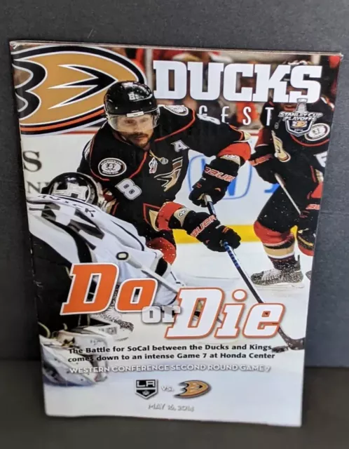 ANAHEIM DUCKS STANLEY CUP Playoffs Program Teemu Selanne's Final Game 5/16, 2014