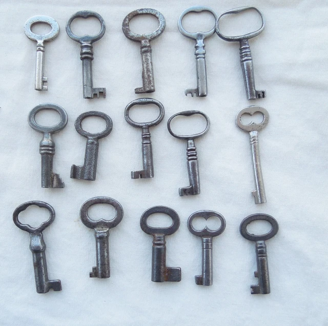 Lot of 15 Victorian Era Cabinet keys