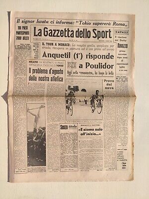 AGFA RENATO DIONISI GAZZETTA DELLO SPORT 1 LUGLIO 1964 OLIMPIADI TOKYO 