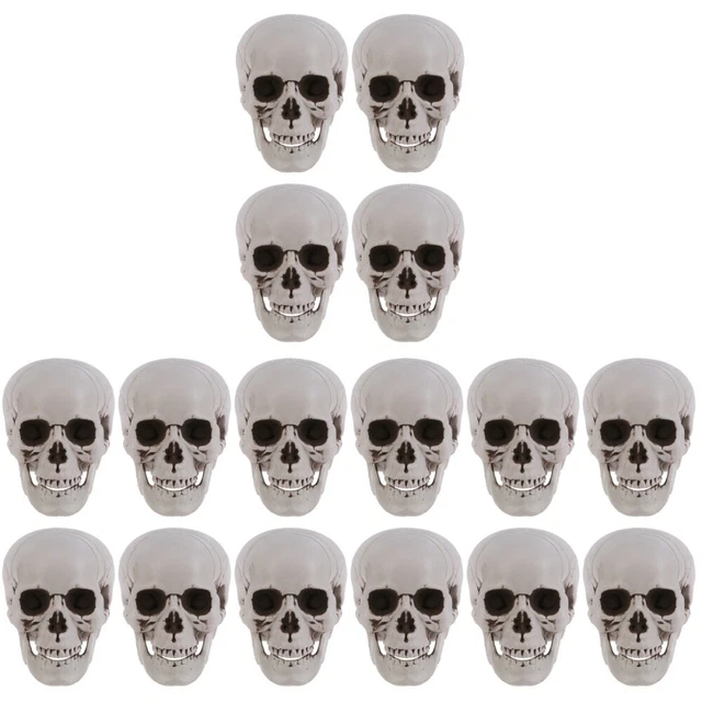 16 PCS Halloween Skull artificiale Signi spaventato Ornamento Ghost House